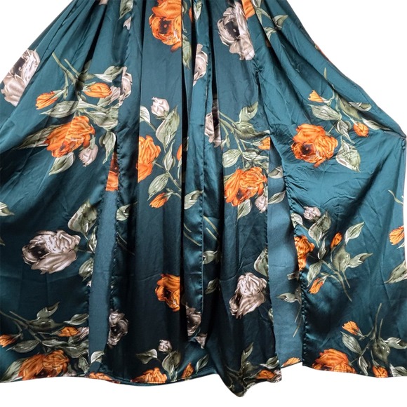 Baltic Born Teal Floral Maxi Dress Plus Size XXL Boho Wedding Guest Cottagecore - Picture 4 of 8